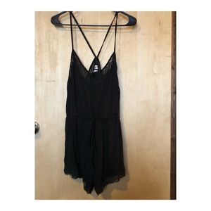 Black Lacey Romper